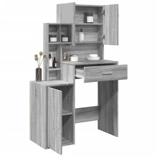 tualettlaud kappidega, hall Sonoma tamm, 80x35x132 cm