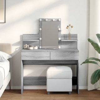 tualettlaud LEDiga, hall Sonoma tamm, 100 x 40 x 130 cm