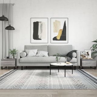 kohvilauad 2 tk, hall Sonoma tamm, 50 x 46 x 35 cm, tehispuit
