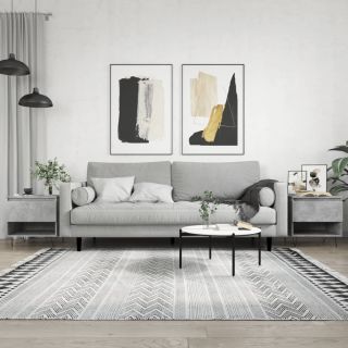 Кофейные столики 2 шт, бетонно-серый, 50 x 46 x 50 см, искусственное дерево