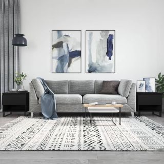 kohvilauad 2 tk, must, 50 x 46 x 50 cm, tehispuit