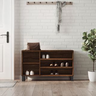 Тумба для обуви, коричневый дуб, 102x36x60 см, искусственное дерево