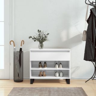 Тумба для обуви, глянцевая белая, 70 x 36 x 60 см, искусственное дерево