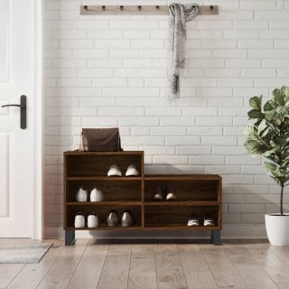 Тумба для обуви, коричневый дуб, 102x36x60 см, искусственное дерево