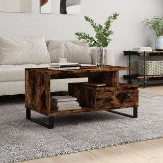 Журнальный столик, дымчатый дуб, 90x49x45 см, искусственное дерево