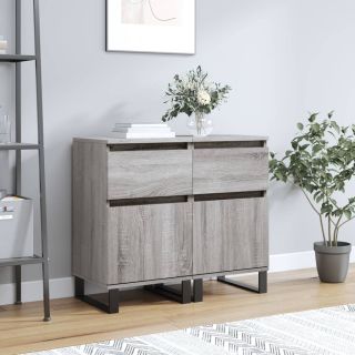 puhvetkapid 2 tk, hall Sonoma tamm, 40 x 35 x 70 cm, tehispuit