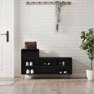 jalatsikapp, must, 102 x 36 x 60 cm, tehispuit