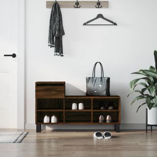 Тумба для обуви, коричневый дуб, 102x36x60 см, искусственное дерево