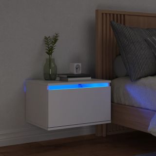 seinale kinnitatav öökapp LED-tuledega, valge