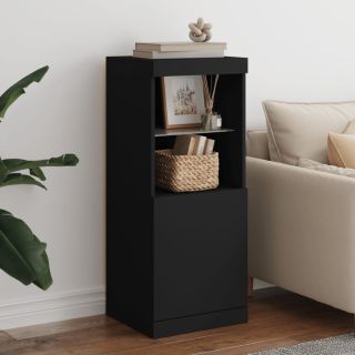 puhvetkapp LED-tuledega, must, 41 x 37 x 100 cm
