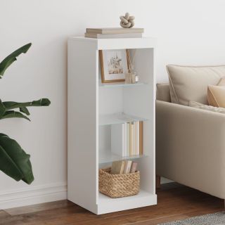 puhvetkapp LED-tuledega, valge, 41 x 37 x 100 cm
