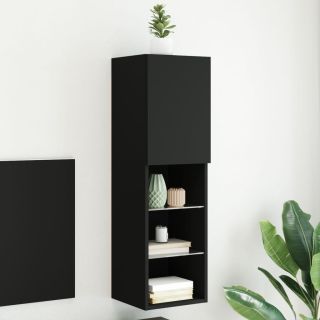 LED-tuledega telerikapp, must, 30,5 x 30 x 102 cm