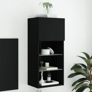LED-tuledega telerikapp, must, 40,5 x 30 x 90 cm