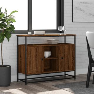 puhvetkapp, pruun tamm, 100 x 35 x 80 cm, tehispuit