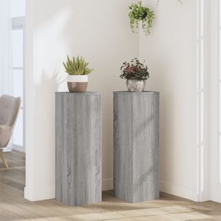 taimealused 2 tk, hall Sonoma tamm, 25 x 25 x 80 cm, tehispuit