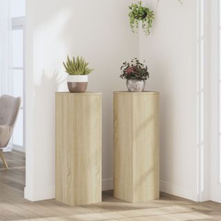 taimealused 2 tk, Sonoma tamm, 25 x 25 x 80 cm, tehispuit