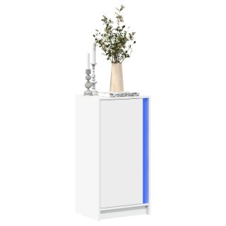 puhvetkapp LED-tulega, valge, 42,5 x 34 x 85 cm, tehispuit