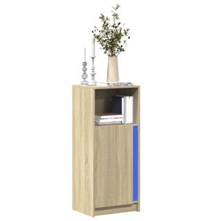 puhvetkapp LED-tulega, Sonoma tamm, 42,5x34x100 cm, tehispuit