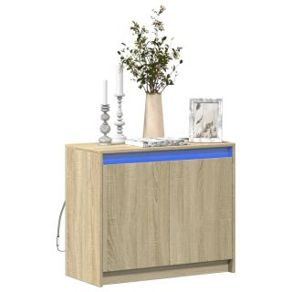 puhvetkapp LED-tulega, Sonoma tamm, 72x34x61 cm, tehispuit