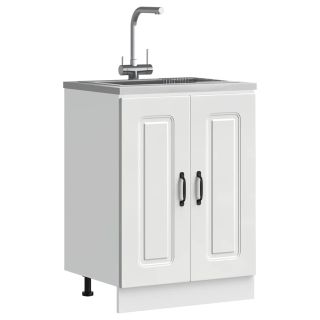 Valamu aluskapp Kalmar Valge 60x46x81,5 cm Engineered Wood