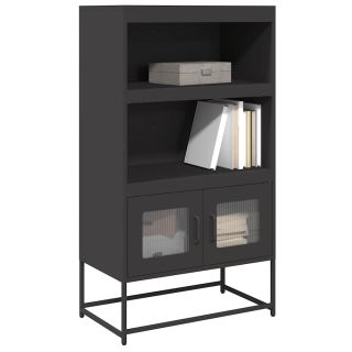 Highboard Black 68x39x123 cm Teras