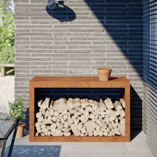 Подставка для дров 100x40x60 см, устойчивая к атмосферным воздействиям сталь