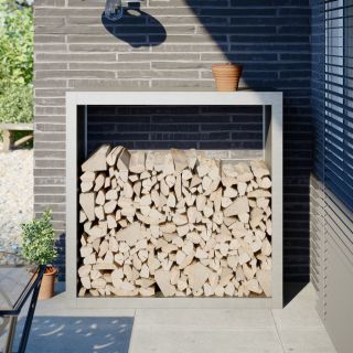 Подставка для дров, 100x40x100 см, нержавеющая сталь