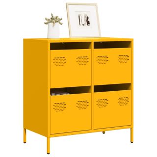 puhvetkapp sinepikollane 68x39x73,5 cm külmvaltsitud teras
