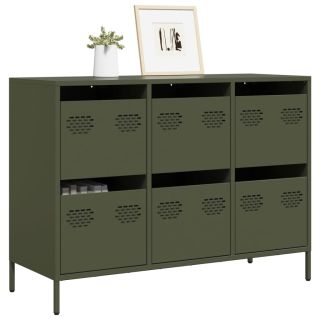 puhvetkapp oliiviroheline, 101,5x39x73,5cm, külmvaltsitud teras