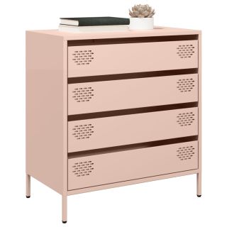 puhvetkapp roosa 68x39x73,5 cm külmvaltsitud teras