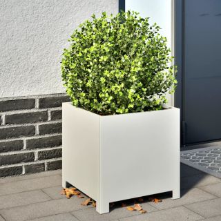 aia taimekastid 2 tk, valge, 40x40x40 cm, teras