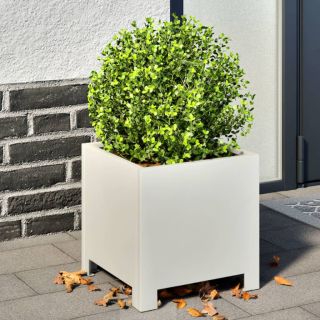 aia taimekastid 2 tk, valge, 30x30x30 cm, teras