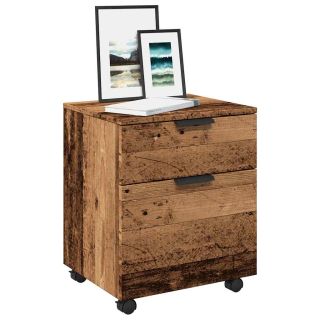 mobiilne ratastega failikapp Vana puit 45x38x54 cm insenerpuit