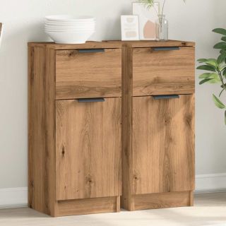 puhvetkapid 2 tk Artisan Oak 30x30x70 cm Engineered Wood