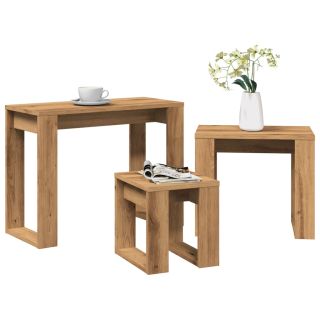 Столешница из 3-х частей, дуб Artisan, инженерная древесина