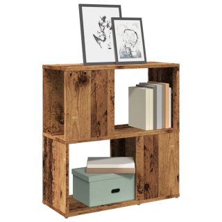 книжная полка, старое дерево, 60 x 24 x 63 см, искусственное дерево