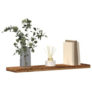 seinariiulid 4 tk, vana puidu, 40x10x1,5 cm, tehispuit