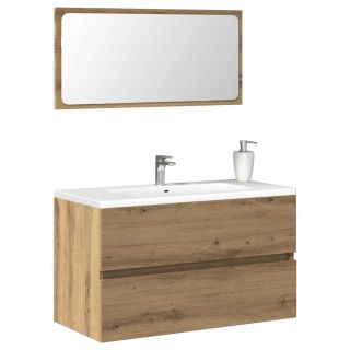 peegliga vannitoakapp Artisan Oak Engineered Wood