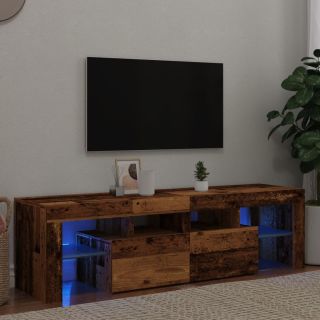 telerialus LEDiga, vana puit, 140x36,5x40 cm, tehispuit