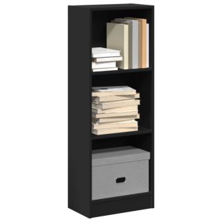 книжная полка, черная, 40x24x109 см, искусственное дерево