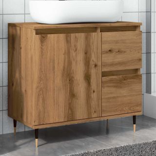 vannitoakapp Artisan tamm 65x33x60 cm ehituspuit