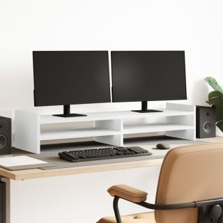 monitorialus, valge, 100 x 27 x 20 cm, tehispuit