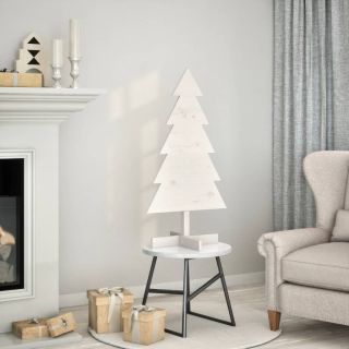 puidust jõulupuu kaunistuseks, valge, 100 cm, männipuit