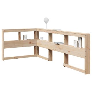 raamatukapi peatsi L-kujuline, 90 cm, männipuit