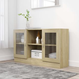 vitriinkapp Sonoma tamm 120 x 30,5 x 70 cm tehispuit