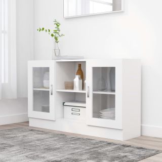 vitriinkapp valge 120x30,5x70 cm tehispuit