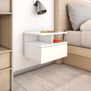 прикроватная тумбочка глянцевая белая 40x31x27 см искусственное дерево