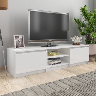telerikapp, kõrgläikega valge, 140 x 40 x 35,5, tehispuit