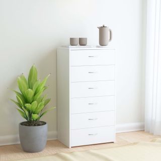 puhvetkapp 6 sahtliga, valge, 50x34x96 cm, tehispuit