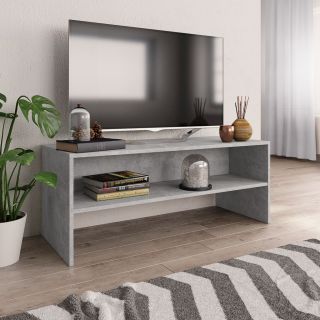 Тумба под телевизор, бетонно-серая, 100 x 40 x 40 см, искусственное дерево